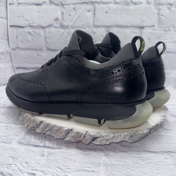 Cole Haan Men's 4.ZERØGRAND Wingtip Oxford Shoes Sz 13M Black Leather - Picture 4 of 12